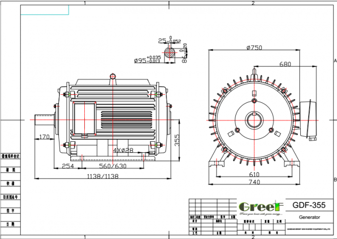 Generator Magnet Permanen RPM Rendah Disesuaikan 5kw 10kw 50kw 200kw dengan Garansi 3 Tahun 5