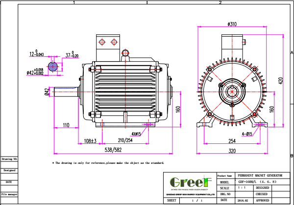Generator Magnet Permanen RPM Rendah Disesuaikan 5kw 10kw 50kw 200kw dengan Garansi 3 Tahun 4