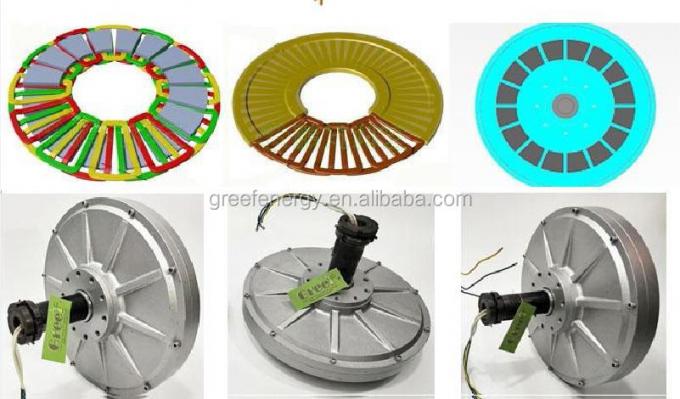 Generator Magnetik Permanen Aksial Tanpa Inti 3 Fase Generasi Listrik dengan Garansi 3 Tahun 1
