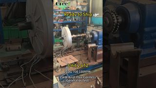 15kW Axial Flux Coreless Generator Test! GDG-700 Performance Review | GREEF New Energy
