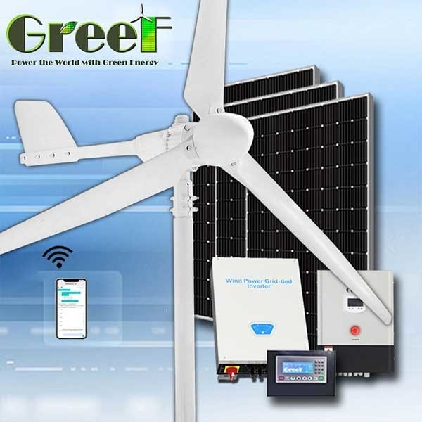 2KW Mini On/Off-grid Solar Hybrid Wind Generator Turbin Untuk Listrik Rumah