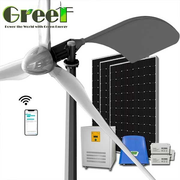 Output Tinggi 3 Phase AC Horizontal Axis Wind Turbine 1KW 3KW 5KW 10KW Untuk Kapal Laut