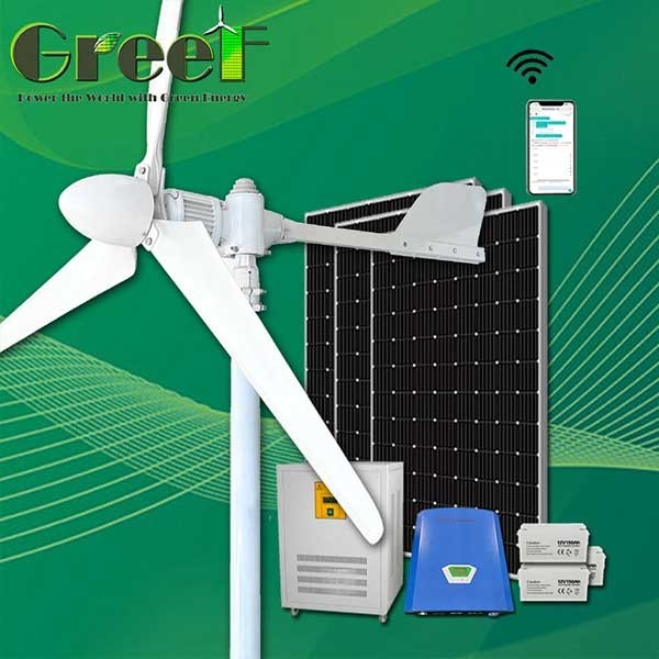 3KW 3 Phase AC Solar Wind Turbine Power Hybrid Off Dan On Grid System