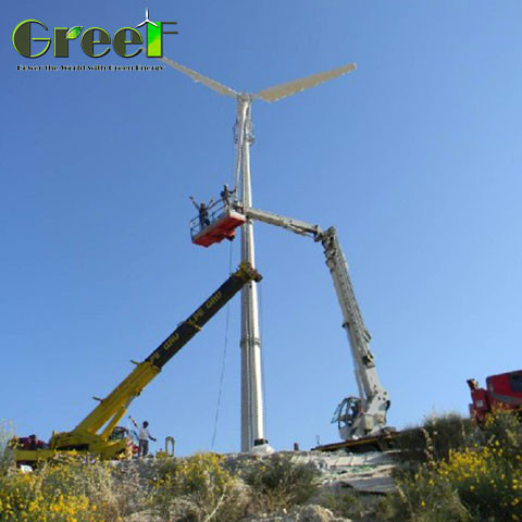 Generasi Energi Turbin Angin Horizontal dengan Kecepatan Angin 2,5m/s dan Panjang Lempeng 1,6M dari bahan FRP*3
