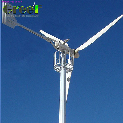 Generasi Energi Turbin Angin Horizontal dengan Kecepatan Angin 2,5m/s dan Panjang Lempeng 1,6M dari bahan FRP*3