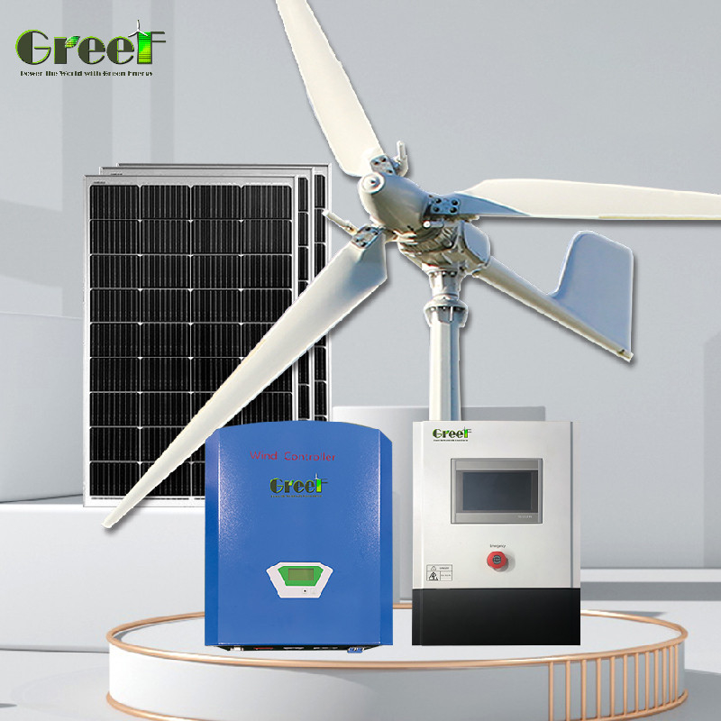 SWT 5kw 10kw Pitch Control Turbin Angin dengan Baterai LiFePO4 Rumah untuk Sistem Energi Ramah Lingkungan