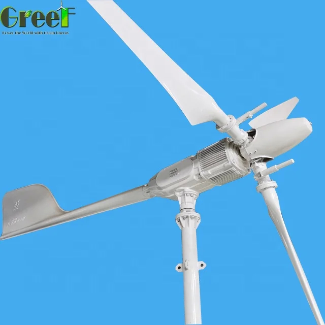 Up Wind Yawing Pitch Control Turbin Angin Dengan Generator Magnet AC Tiga Fase Permanen 5KW Efisiensi Generasi Daya Tinggi