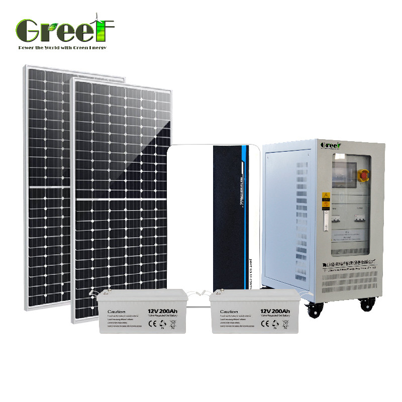 48-240V Output Voltage 5kw Off-Grid Sistem Surya Menggunakan Baterai Gel