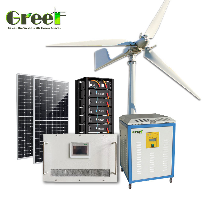 50Hz/60Hz Frekuensi Output Off Grid Sistem Surya dengan Lithium Ion Battery Type