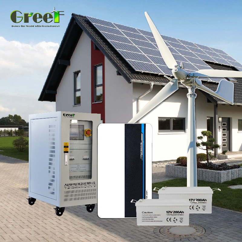 5kW Load Power Small Off Grid Solar Power System dengan PWM Charge Controller Termasuk