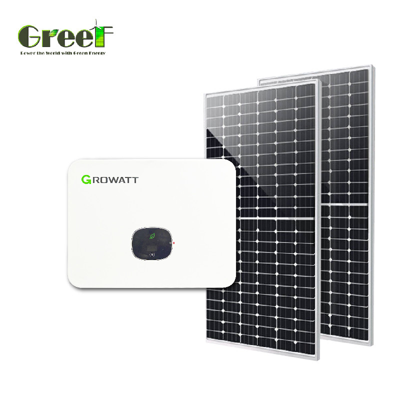 Sistem panel surya silikon monokristalin 1kW-100kW Kapasitas dengan layar LCD dan pengukuran bersih
