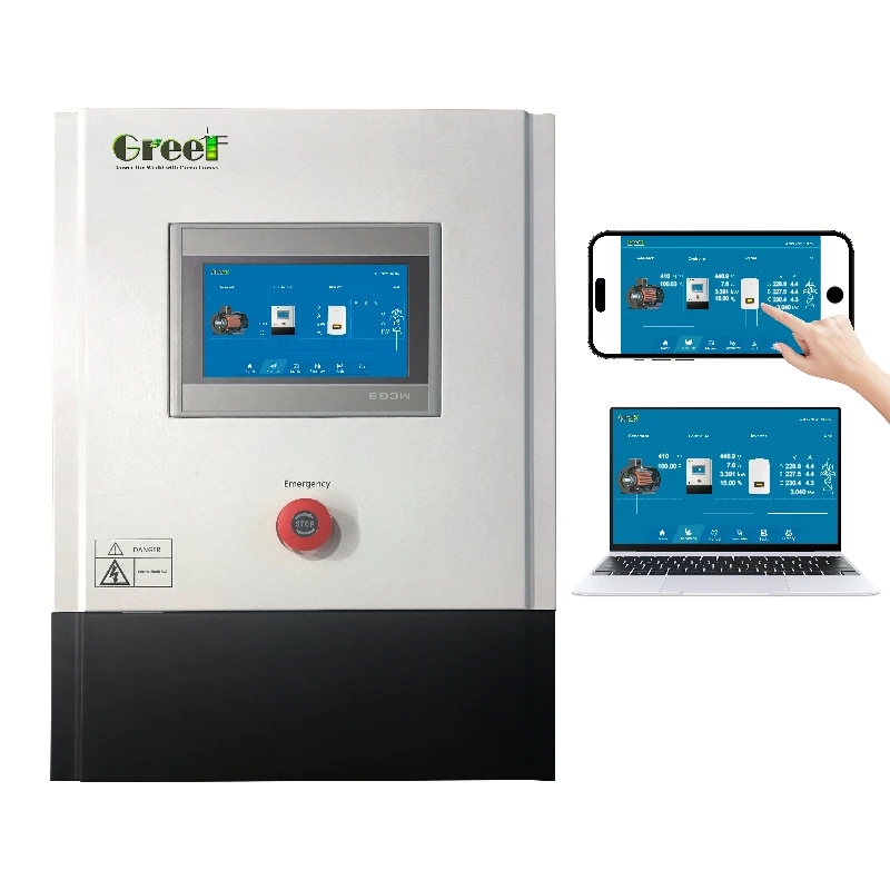 97% Efisiensi Maksimum Grid Controller Dengan Fungsi Perlindungan Untuk Overvoltage/Undervoltage/Overload/Short Circuit/ Islanding dan Ground Fault Monitoring