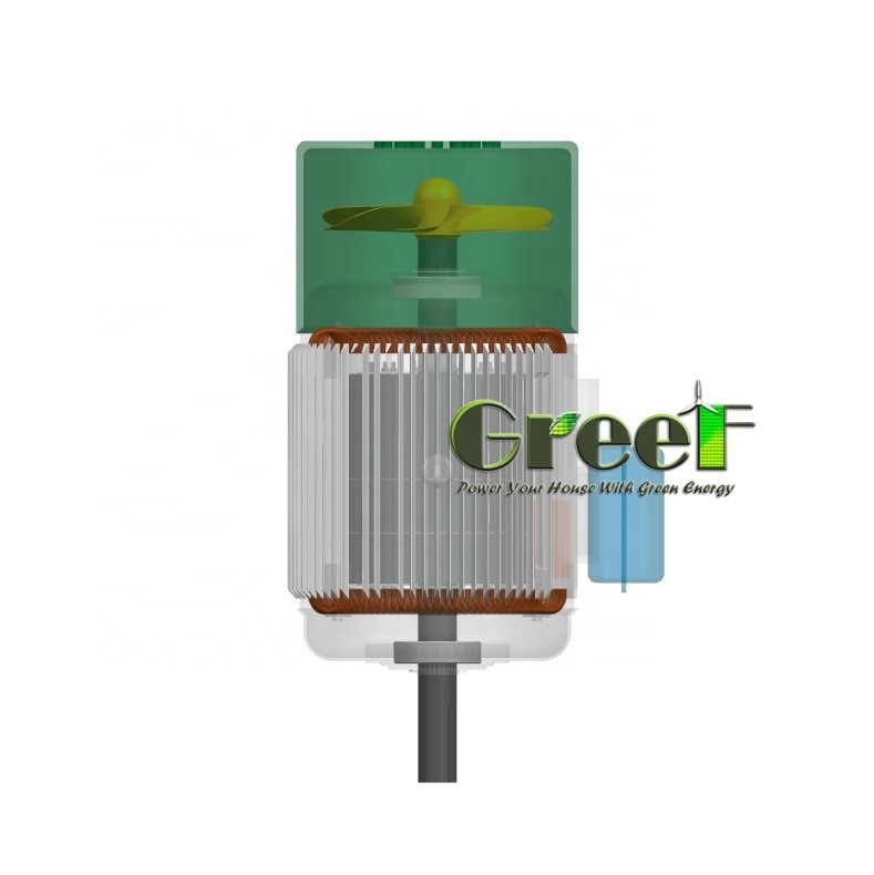 Generator magnet permanen poros horizontal dan vertikal dengan bahan pisau paduan aluminium