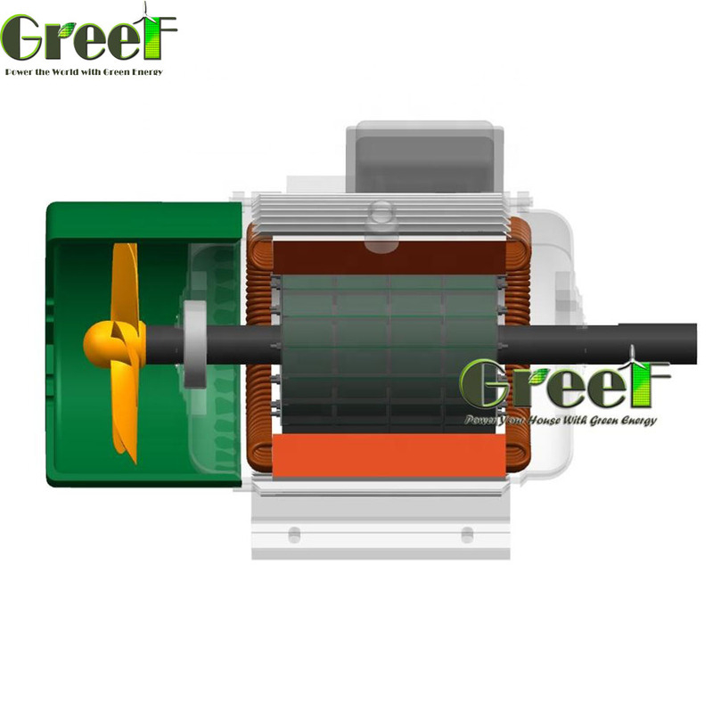 Daya Terukur 0.5kW-5000kW Generator Magnet Permanen Hingga Efisiensi 98% Kelas Isolasi F/H