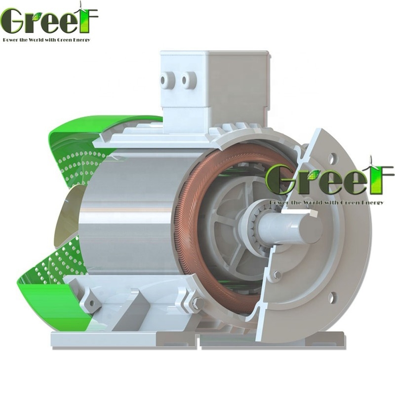 SKF Bearing Permanent Magnet Generator dengan IP54 Protection Aluminium Body dan Cooper Wire