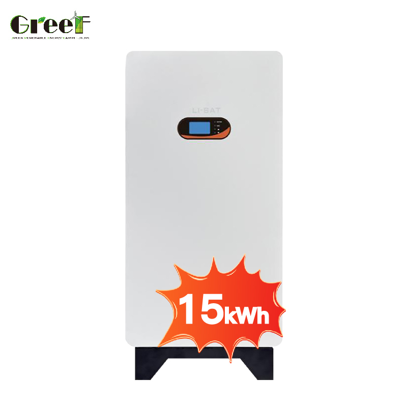 15kWh Penggunaan rumah komersial kecil Energi penyimpanan Baterai lithium 48V Sumber daya tahan lama untuk sistem surya Sistem turbin angin