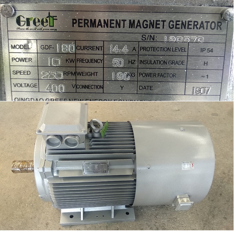 Generator PM KECEPATAN RENDAH 3 Fasa 220V 380V untuk Turbin Angin 50KW 200KW