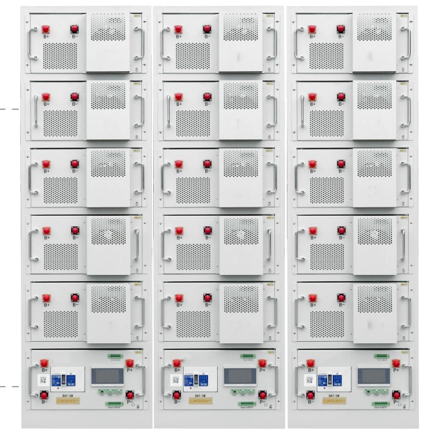 Ukuran Baterai Disesuaikan Baterai LiFePO4 dengan 6000 Cycle Times dan Smart BMS untuk penyimpanan energi tegangan tinggi