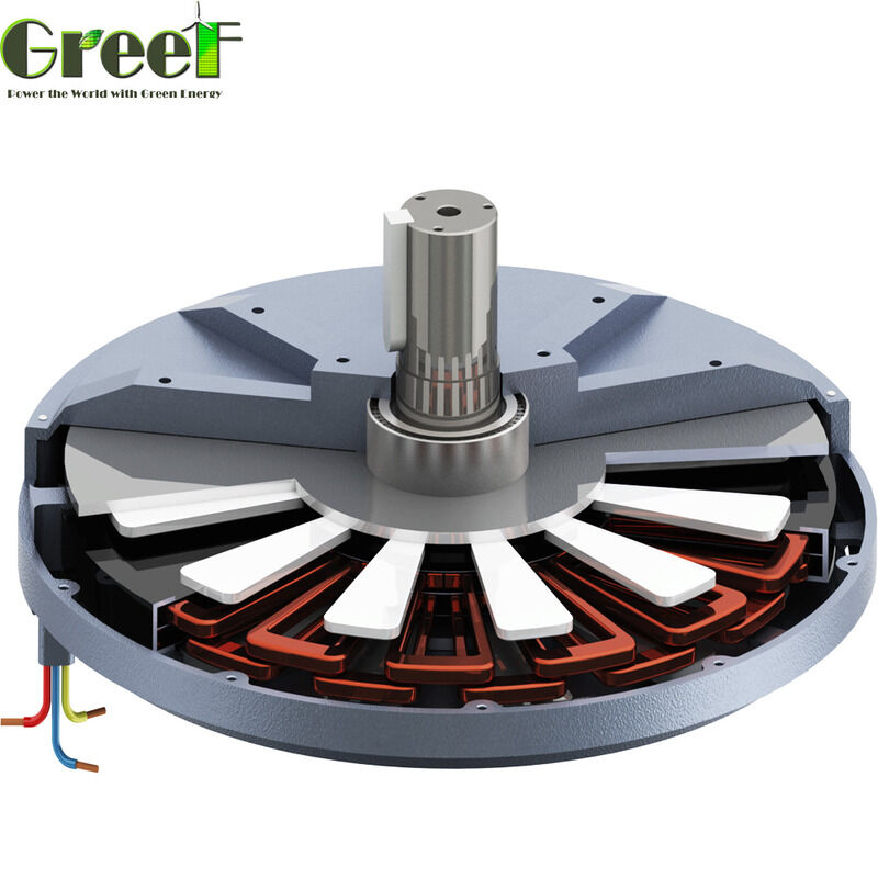 NSK Bearing Coreless Permanent Magnet Generator Dirancang dengan bahan aluminium paduan pisau dan 20 Tahun Hidup Waktu Menyediakan Daya Output