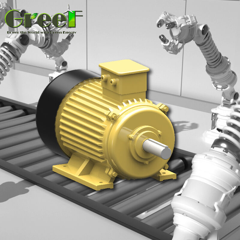 Generator Magnet Permanen AC 3 Fase dengan Gulungan Tembaga 100% dan Poros Vertikal/Horizontal untuk Energi Terbarukan