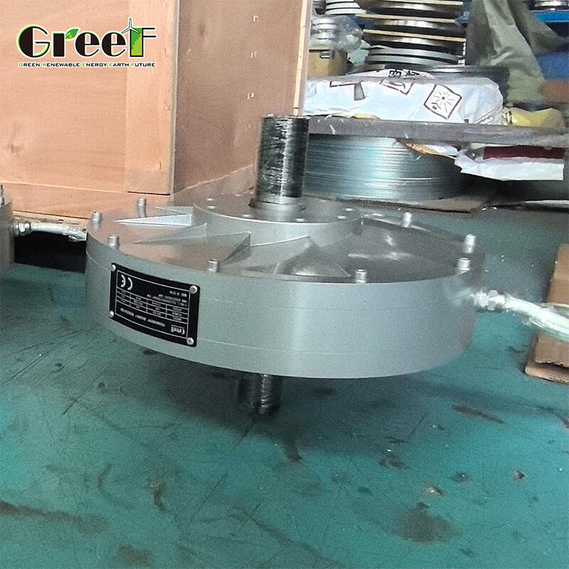Generator magnet permanen tanpa roda gigi dengan torsi awal rendah <0,1N.M dan efisiensi di atas 85%