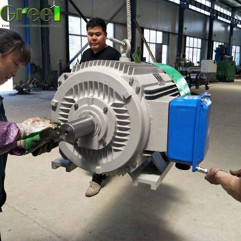 Kecepatan Putar Terukur 20rpm 3000rpm Generator Magnet Permanen 1 Fase 3 Fase Output Daya Bervariasi Tergantung Desain Ukuran