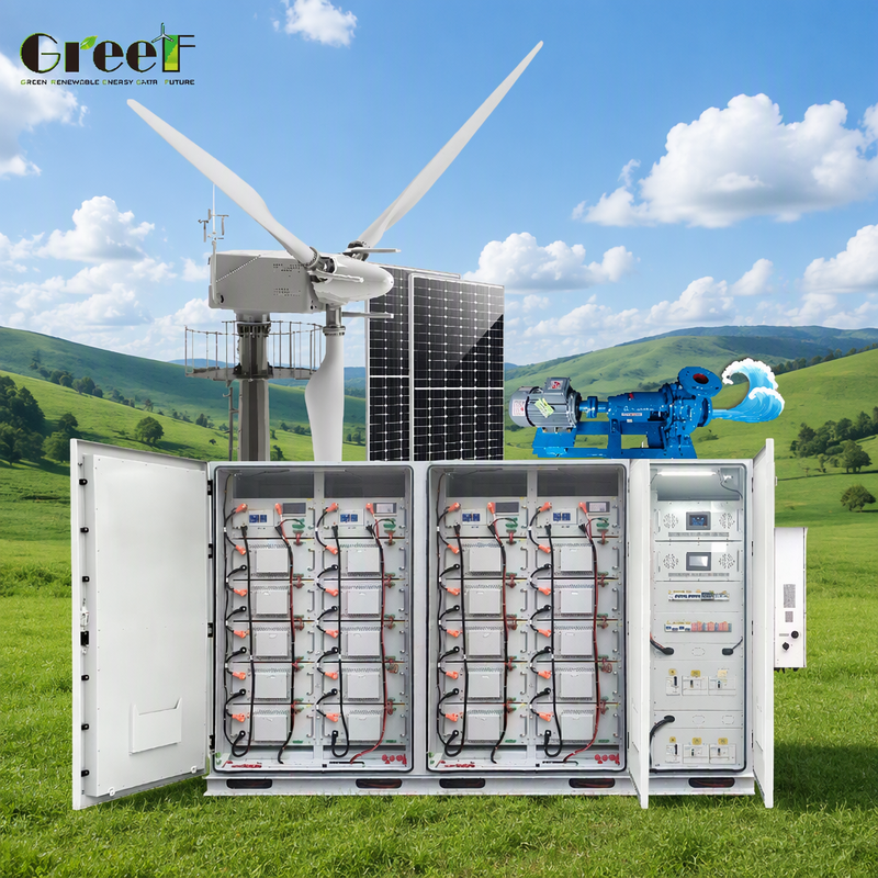 Sistem Tenaga Surya Hibrida Kapasitas 100-3000kW dan Sistem Hibrida Surya Angin dengan Baterai Lithium LiFePO4 dan Tingkat Perlindungan IP65