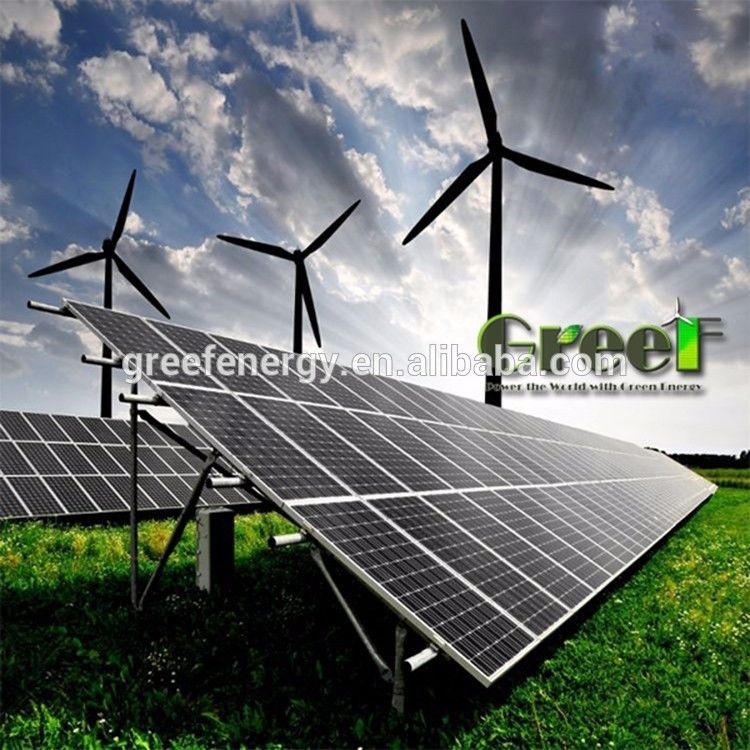 Instalasi Mudah AC Horizontal Axis Wind Turbine Generator Solar Hybrid System 5KW