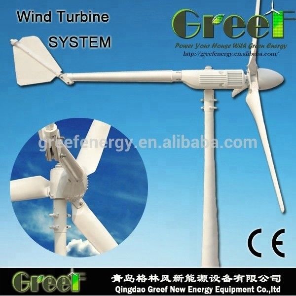 Instalasi Atap Kecepatan Angin Grid Tie Solar Hybrid Wind Turbine System 2KW