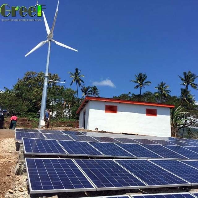 5kw Rooftop Turbin Angin Kontrol Pitch Horisontal Kecepatan Rendah Untuk Penggunaan Di Rumah